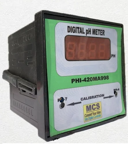 Digital ph meter 4-20 MA sideview