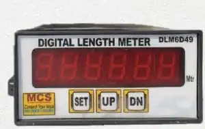 Digital Length Meter front panel with six-digit LED display
